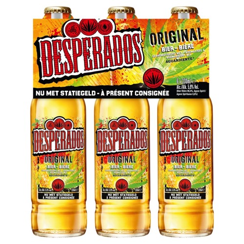 Desperados Original Bière Aromatisée à Aguardiente Bouteilles 6 x 330 ml