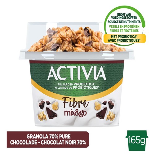 Activia Fibre Mix & Go Granola Chocolat Noir 70% 165 g