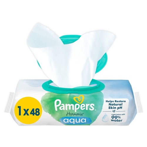 Pampers Harmonie Aqua Lingettes x 48