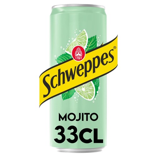 Schweppes Boisson non Alcoolisée Mojito aux Saveurs de Citron Vert et Menthe 33 cl