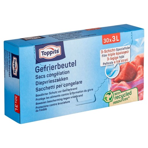 Toppits Sacs congélation 3 litres 30 pièces