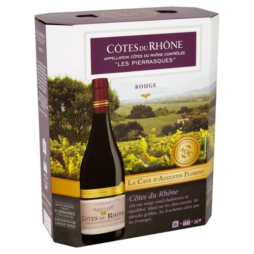 France La Cave d''Augustin Florent Côtes du Rhône Les pierrasques  3L