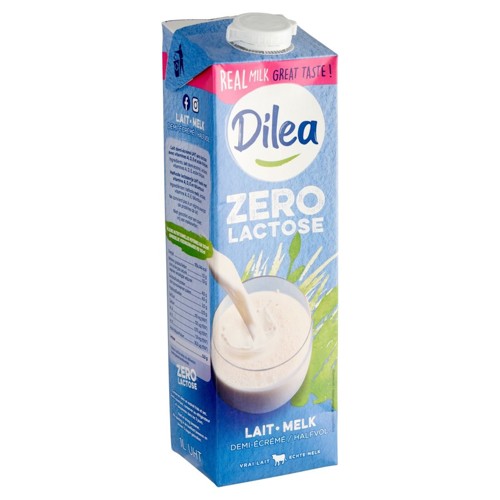 Dilea Zero Lactose Melk Halfvol 1 L