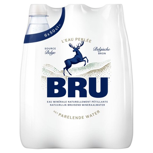 Bru Eau Minérale Naturellement Pétillante 6 x 50 cl