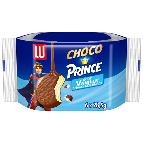 LU Prince Choco Prince Vanille Biscuits 6x 28.5 g