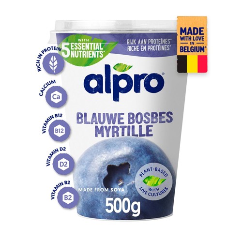 Alpro Alternative Végétale au Yaourt Soja Myrtille 500g