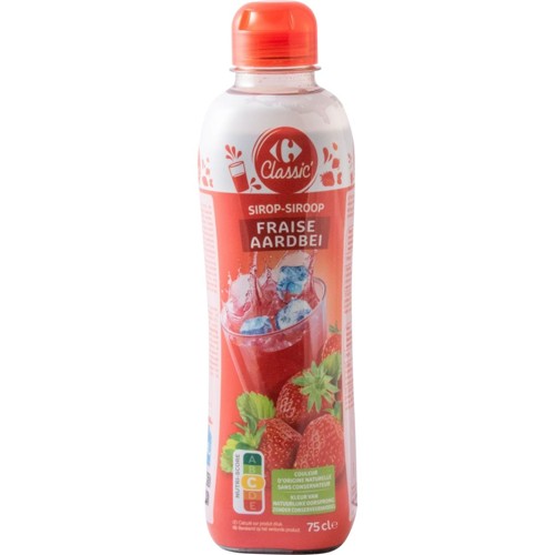 Carrefour Classic'' Sirop Fraise 75 cl