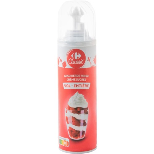 Carrefour Classic'' Crème Entière Sucrée 250 g