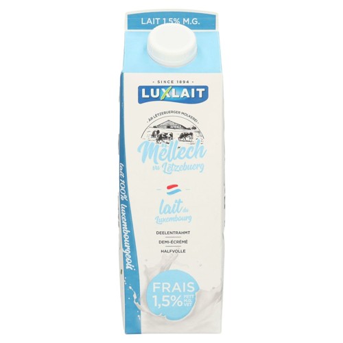 Luxlait Demi-Écrémé Frais 1.5% M.G. 1 L