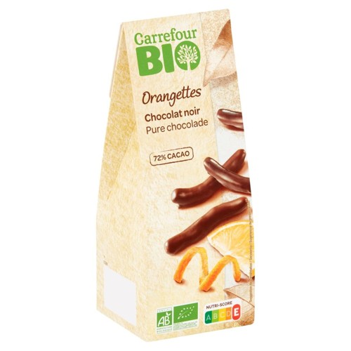 Carrefour Bio Orangettes Chocolat Noir 150 g
