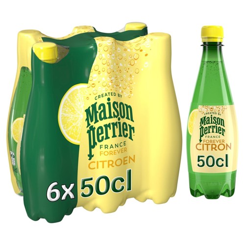 Maison Perrier Boisson Pétillante Aromatisée Saveur Citron 6 x 50 cl