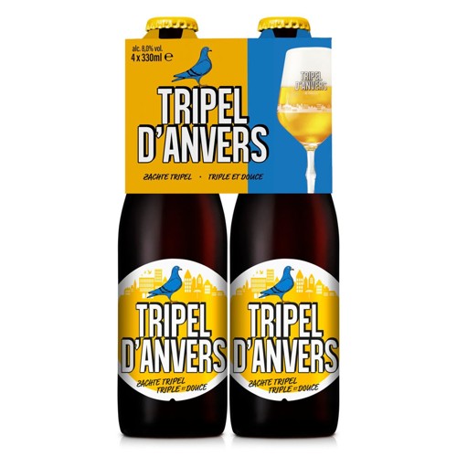 De Koninck Tripel d''Anvers Bière spéciale Blonde dorée 4x33cl