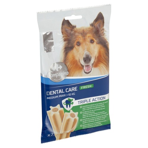 Carrefour Companino Dental Care Fresh Medium Maxi >10kg 7 Pièces 180 g