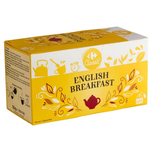 Carrefour Classic'' English Breakfast Thé Noir 25 x 2 g