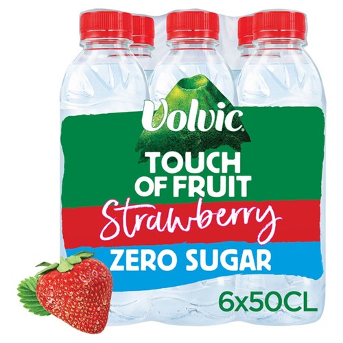 Volvic Touch of Fruit saveur Fraise Boisson Aromatisée zero sugar 50cl 6x50 cl