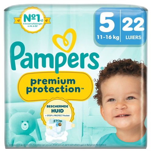 Pampers Premium Protection Taille 5, 22 Langes