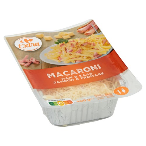 Carrefour Extra Macaroni Jambon & Fromage 400 g