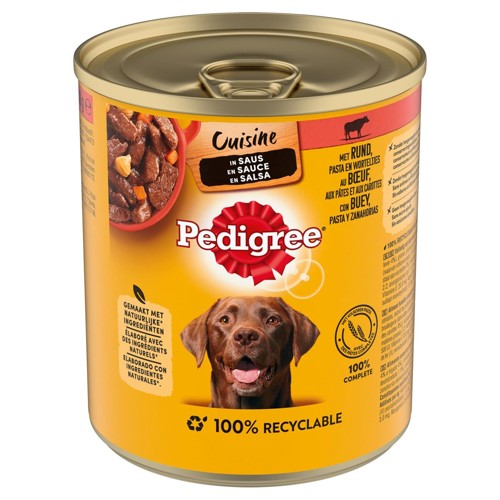 Pedigree Cuisine en Sauce au Buf aux Pâtes et aux Carottes 800 g