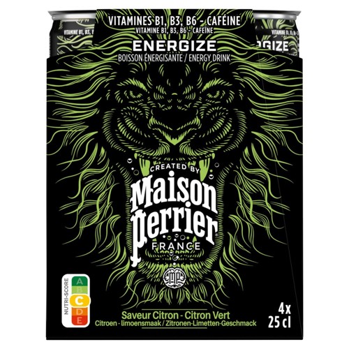 Maison Perrier Energize Citron / Citron vert 4x25cl