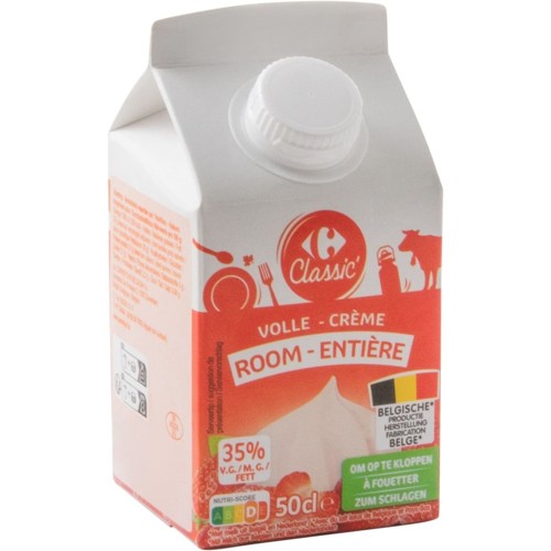 Carrefour Classic'' Crème Entière 50 cl