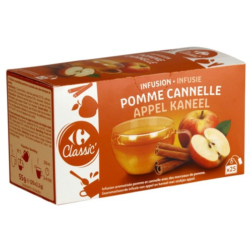 Carrefour Classic'' Infusion Pomme Cannelle 25 x 2.2 g