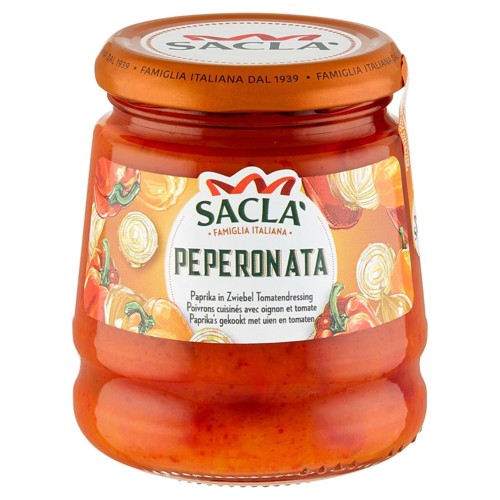 Sacla'' Peperonata Poivrons Cuisinés avec Oignon et Tomate 290 g