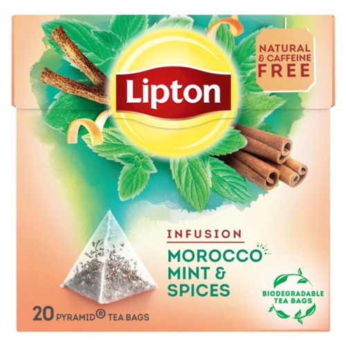 LIPTON Infusion Menthe du Maroc & Épices 20 Sachets