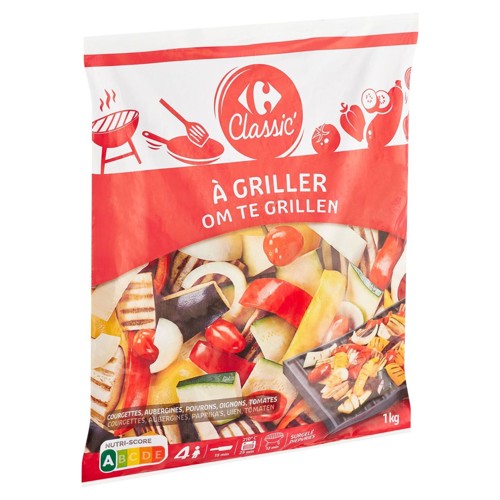 Carrefour Classic'' Courgette, Aubergine, Poivron, Oignon, Tomates 1 kg