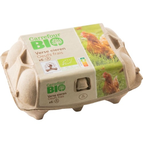 Carrefour Bio 6 Oeufs Frais M