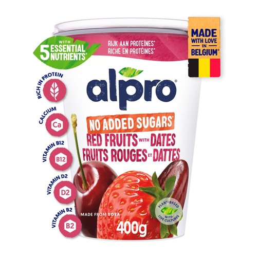 Yaourt Végétale - Cerise-Fraise-Dattes 400g