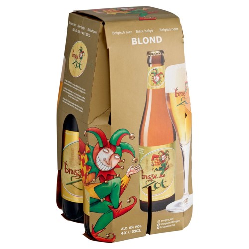 Brugse Zot Blond Bière Belge Bouteilles 4 x 33 cl
