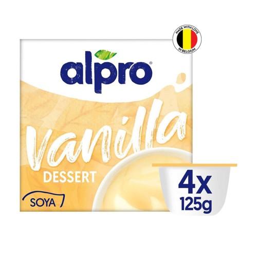 Alpro Dessert Crème Végétale Soja Vanille Pots 4x125g