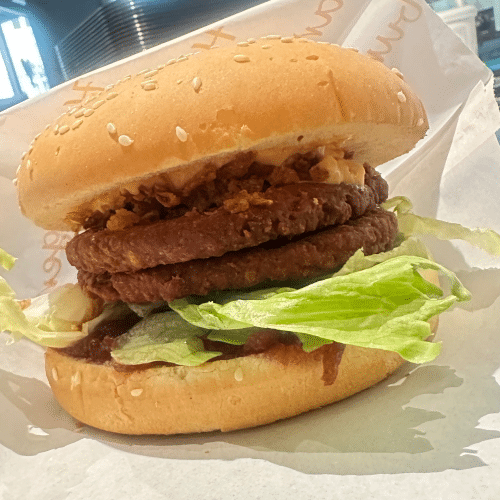 Spicy devil burger