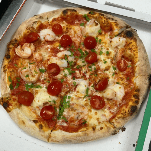 Pizza scampi