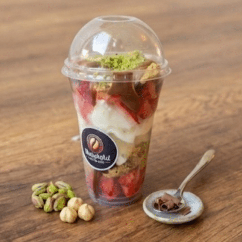 Dubai chocolade aardbei ijs cup gros 1 stuks