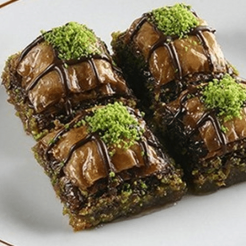 Koud baklava met cacao en pistache (125 gr) (Kakaolu Soğuk Bakla
