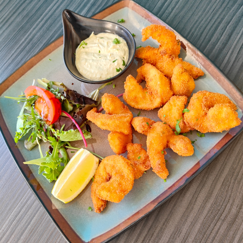 Gefrituurde scampi met tartaar saus