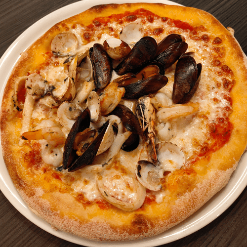 Pizza fruits de mer