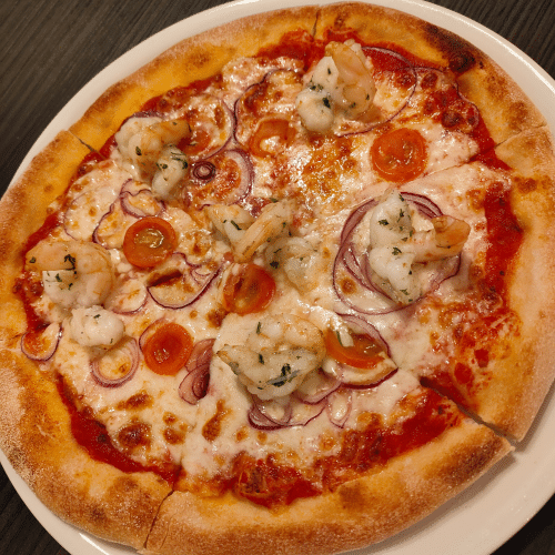 Pizza scampi