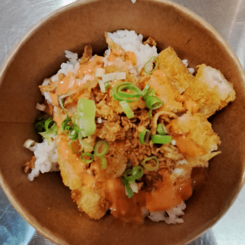 Poke bowl Donburi Tempura