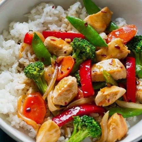 Poulet aux légumes de saison