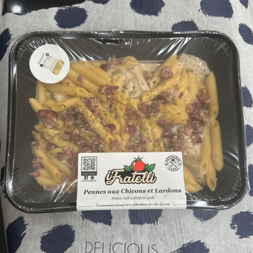 Pennes chicons lardons