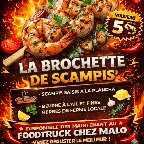 Brochette de scampis