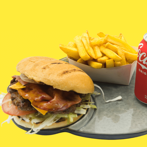 Smokey bacon cheeseburger menu