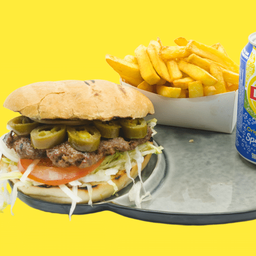 Spicy mister oski burger menu (hot)