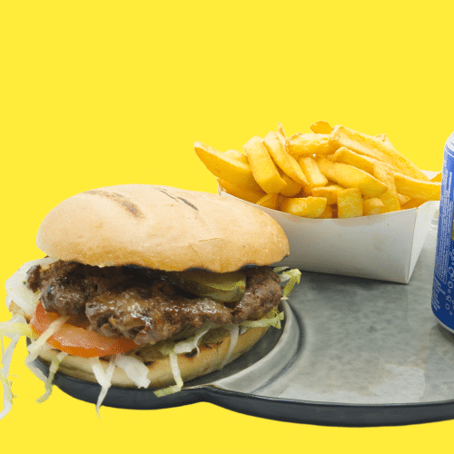 Texas 100 procent beef burger menu