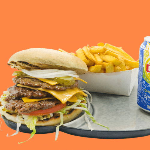 Triple smash burger menu