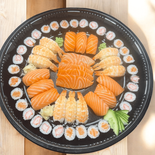 Salmon seafood platter 55 pieces