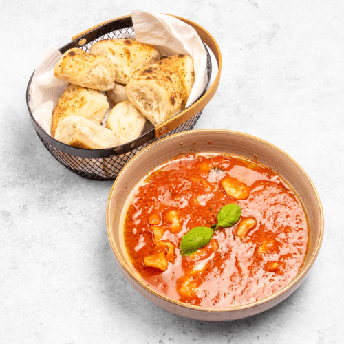 Entrée scampi della casa piquante