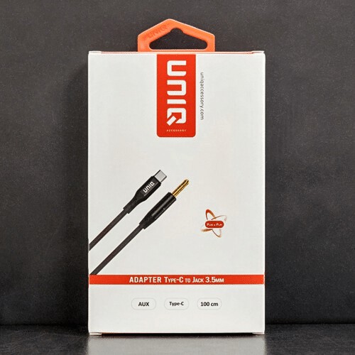 UNIQ Accessory Jack 3.5mm to Type-C adapter - Zwart